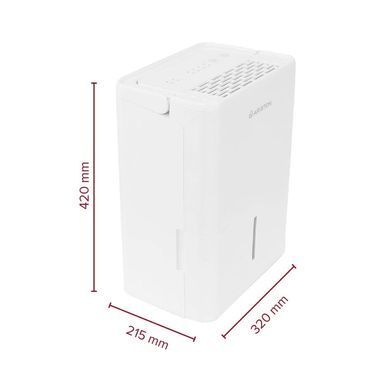 Ariston Осушувач повітря Deos 12, 12л.на добу, 35м.кв , 118м3/год, 250Вт, Ел.кер-ня, таймер, авто вимк., білий