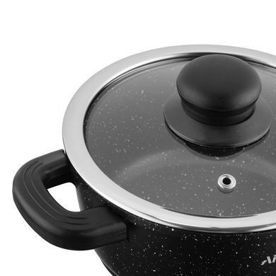 ARDESTO Cookware set Gemini Anzio, 6 pcs, aluminum, black AR1906AS фото