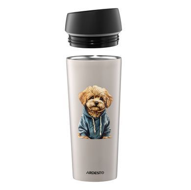 ARDESTO Термокухоль Coffee Time Maltipoo 450мл, нержавіюча сталь, бежевий AR2645MP фото