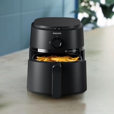 Philips Мультипечь Airfryer 1000 series S, 1500Вт, чаша-3.4л, механ. управл., пластик, черный NA110/00 фото