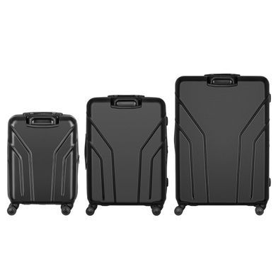 Wenger Набір валіз Wenger Amplix Hardside, полікарбонат, (S+M+L), TSA, 4 колеса, EXP, чорний 653335 фото