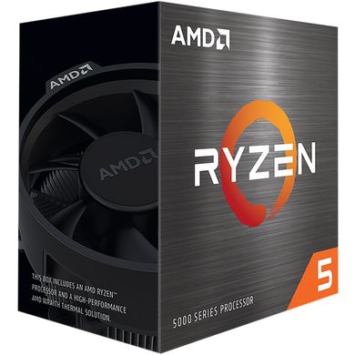 AMD Центральний процесор Ryzen 5 5500 6C/12T 3.6/4.2GHz Boost 16Mb AM4 65W Wraith Stealth cooler Box 100-100000457BOX фото