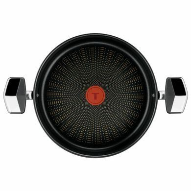 Tefal Сотейник Tefal Excellence+, з кришкою, 26см, нержавіюча сталь, скло, бакеліт, чорний E3337145 фото