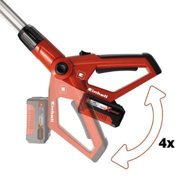 Einhell Кущоріз телескопічний акумуляторний GE-HH 18/45 Li T - Solo, 18В, 450мм, штанга 0.88-1.82м, 4.28кг, без АКБ і ЗП 3410866 фото