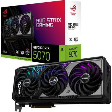 ASUS Видеокарта GeForce RTX 5070 12GB GDDR7 OC ROG-STRIX-RTX5070-O12G-GAMING 90YV0M80-M0NA00 фото