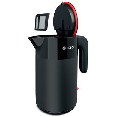 Bosch Електрочайник 1.7л, пластик, чорний TWK2M163 фото