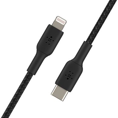 Belkin USB-С - Lightning, BRAIDED[1m, black] CAA004BT1MBK фото