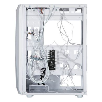 2E Gaming Корпус Aruba G3313W, без БЖ 1xUSB3.0, 2xUSB2.0, 5x120мм ARGB, VGA 300мм, LCS ready, HUB, TG Side Panel, ATX, білий 2E-G3313W фото