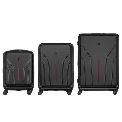 Wenger Набір валіз Wenger Amplix Hardside, полікарбонат, (S+M+L), TSA, 4 колеса, EXP, чорний 653335 фото