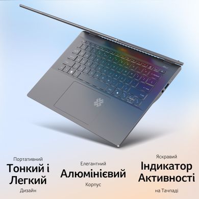 Acer Ноутбук Swift 14 AI SF14-11 14.5" WQXGA IPS, Quallcomm X1P-64-100, 16GB, F1TB, UMA, Win11, сірий NX.KZXEU.001 фото
