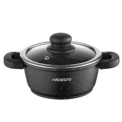 ARDESTO Cookware set Gemini Anzio, 6 pcs, aluminum, black AR1906AS фото
