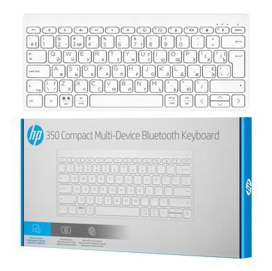 Клавіатура HP 350 Compact Multi-Device BT UKR white 692T0AA фото