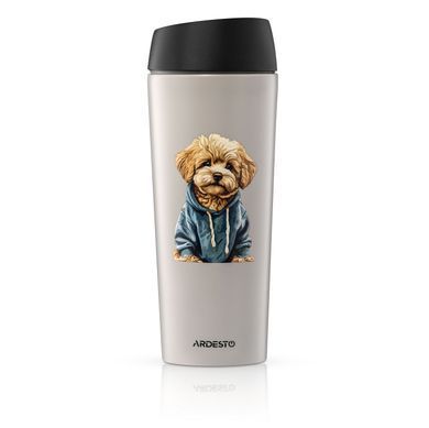 ARDESTO Термокухоль Coffee Time Maltipoo 450мл, нержавіюча сталь, бежевий AR2645MP фото