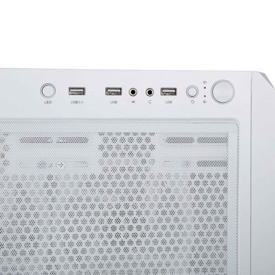 2E Gaming Корпус Aruba G3313W, без БЖ 1xUSB3.0, 2xUSB2.0, 5x120мм ARGB, VGA 300мм, LCS ready, HUB, TG Side Panel, ATX, білий 2E-G3313W фото