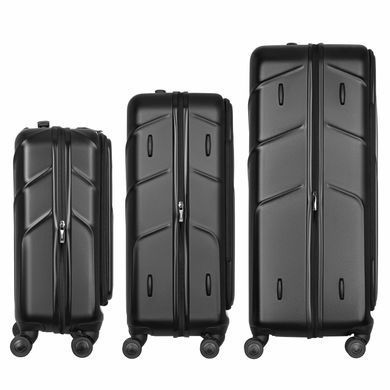 Wenger Набір валіз Wenger Amplix Hardside, полікарбонат, (S+M+L), TSA, 4 колеса, EXP, чорний 653335 фото