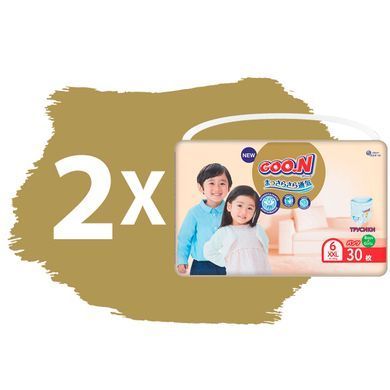 Трусики-подгузники GOO.N Premium Soft для детей 15-25 kg (размер 6(XXL), унисекс, 60 шт) 863230-2 фото