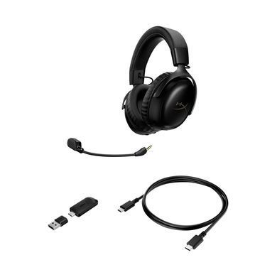HyperX gaming headset Cloud III S, WL/USB-A/USB-C, black A59YZAA фото