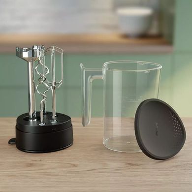 Philips Міксер ручний 5000 series 500Вт, насадки-4, блендер, турборежим, чорний HR3781/10 фото