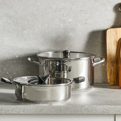 Tefal Сотейник Tefal Excellence+, з кришкою, 26см, нержавіюча сталь, скло, бакеліт, чорний E3337145 фото