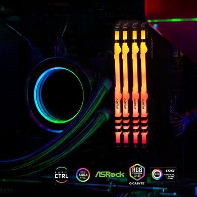 Kingston Память ПК DDR4 32GB KIT (16GBx2) 3200 FURY Beast RGB KF432C16BB12AK2/32 фото