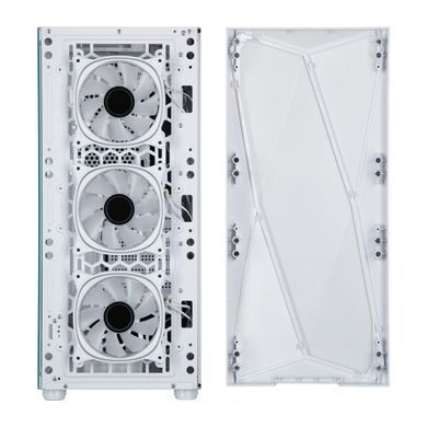 2E Gaming Корпус Aruba G3313W, без БЖ 1xUSB3.0, 2xUSB2.0, 5x120мм ARGB, VGA 300мм, LCS ready, HUB, TG Side Panel, ATX, білий 2E-G3313W фото