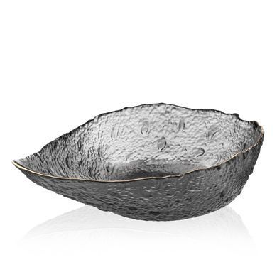 ARDESTO Салатник Leaf, 21.5см, стекло, серый AR5011 фото