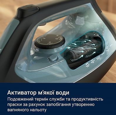 Electrolux Праска, 2600Вт, 370мл, паровий удар 230гр, алюмінієва підошва, зелено-чорний E7SI2-6OG фото