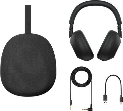 Sony Навушники Over-ear WH-1000XM6 BT 5.3, ANC, Hi-Res, AAC, LDAC, LC3, Wireless, Mic, Чорний WH1000XM6B.E фото