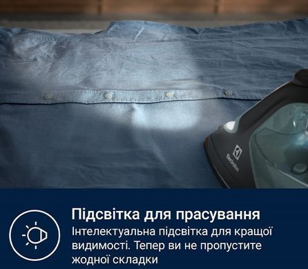 Electrolux Праска, 2600Вт, 370мл, паровий удар 230гр, алюмінієва підошва, зелено-чорний E7SI2-6OG фото