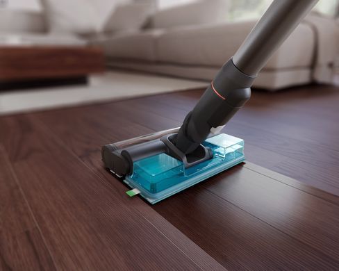 Philips Пылесос беспроводный Aqua Plus, влажная уборка, конт пыль -0.6л, автон. раб. до 80мин, вес-1.7кг, турборежим, черный XC7055/01 фото