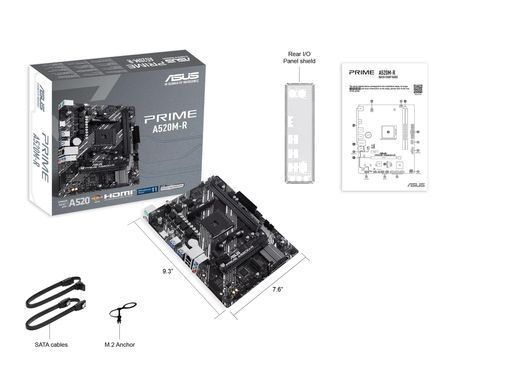 ASUS Материнcька плата PRIME A520M-R sAM4 A520 2xDDR4 M.2 HDMI mATX 90MB1H60-M0EAY0 фото