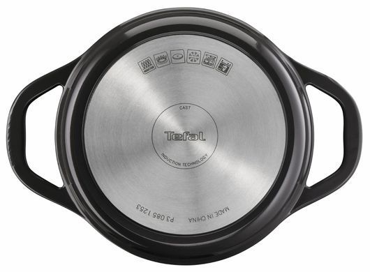 Tefal Каструля Tefal Air, з кришкою, 3.1л, алюміній, чорний E2554404 фото