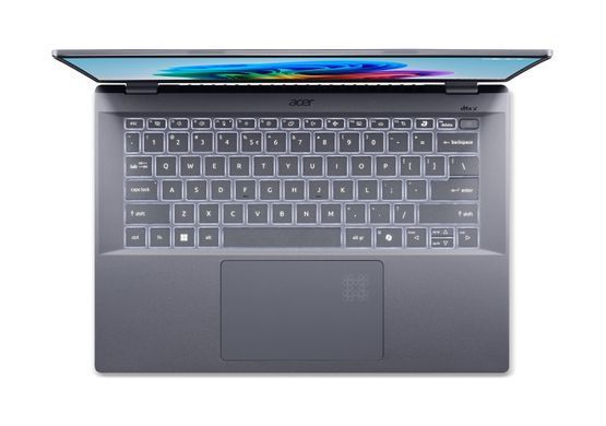 Acer Ноутбук Swift 14 AI SF14-11 14.5" WQXGA IPS, Quallcomm X1P-64-100, 16GB, F1TB, UMA, Win11, сірий NX.KZXEU.001 фото