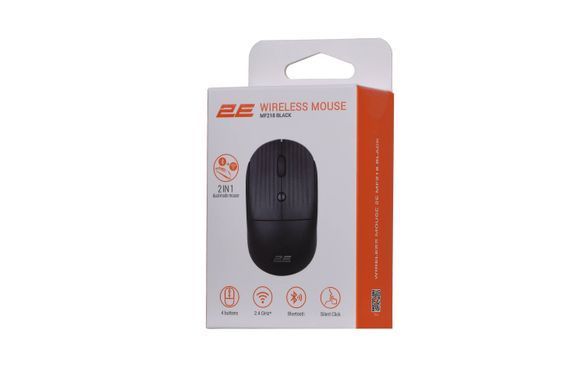 Мышь 2E MF218 Silent WL BT Black 2E-MF218WBK фото