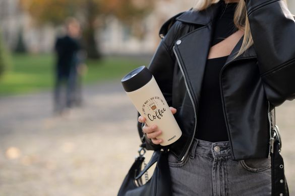 ARDESTO Термочашка Coffee Time 450 мл, нержавеющая сталь, бежевый AR2645C фото