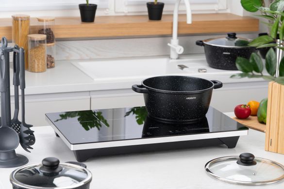 ARDESTO Cookware set Gemini Anzio, 6 pcs, aluminum, black AR1906AS фото