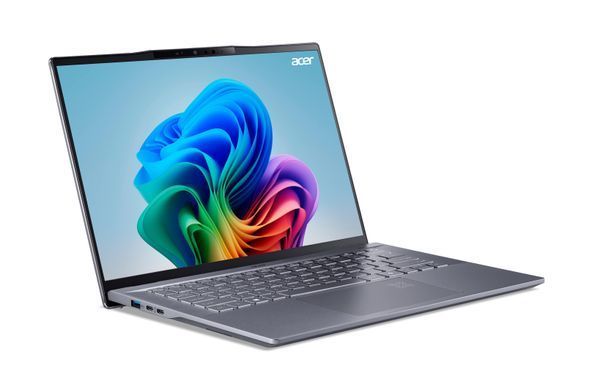 Acer Ноутбук Swift 14 AI SF14-11 14.5" WQXGA IPS, Quallcomm X1P-64-100, 16GB, F1TB, UMA, Win11, сірий NX.KZXEU.001 фото