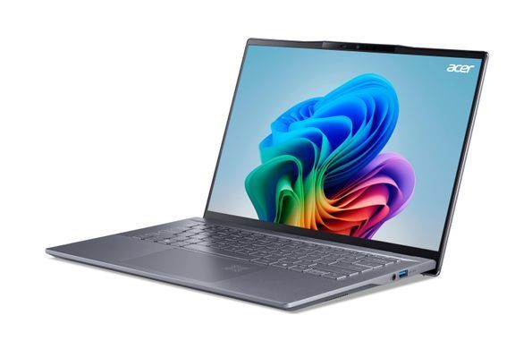 Acer Ноутбук Swift 14 AI SF14-11 14.5" WQXGA IPS, Quallcomm X1P-64-100, 16GB, F1TB, UMA, Win11, сірий NX.KZXEU.001 фото