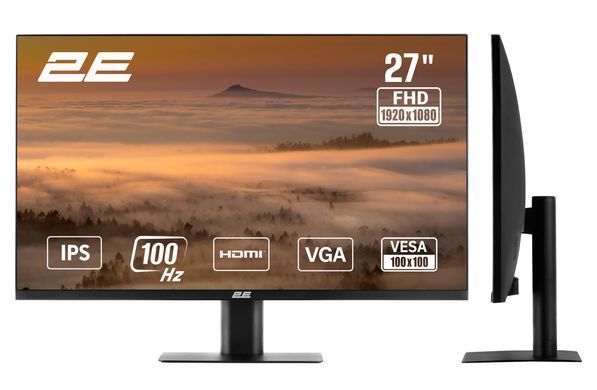 2E Монітор 2E 27" F2725B D-Sub, HDMI, IPS, 100Hz 2E-F2725B-01.EU фото