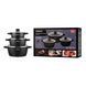 ARDESTO Cookware set Gemini Anzio, 6 pcs, aluminum, black 20 - магазин Coolbaba Toys
