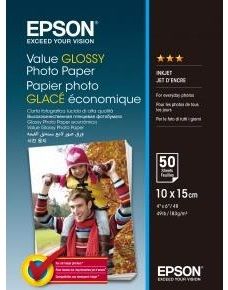 Папір Epson 100mmx150mm Value Glossy Photo Paper 50 арк. C13S400038 фото