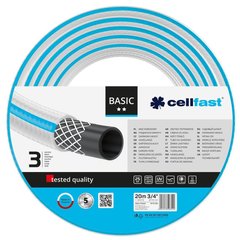 Шланг садовый Cellfast BASIC, 3/4'', 20м, 3 слоя, до 25 Бар, -20…+60°C 10-420 фото
