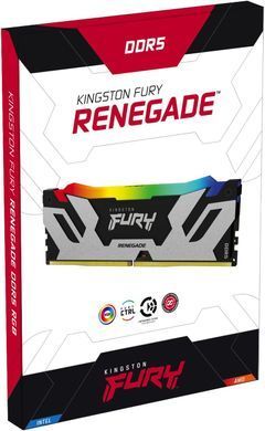 Kingston Пам'ять ПК Kingston DDR5 64GB KIT (32GBx2) 6400 FURY Renegade RGB XMP KF564C32RSAK2-64 фото