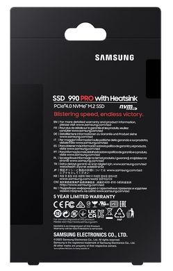 Samsung Накопитель SSD M.2 2TB PCIe 4.0 990PRO+радиатор MZ-V9P2T0CW фото