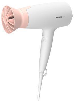 Philips Фен 3000 Series, 1600Вт, 3 режими, насадка ThermoProtect, біло-рожевий BHD300/00 фото