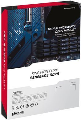 Kingston Память ПК DDR5 32GB KIT (16GBx2) 7600 FURY Renegade XMP Серый KF576C38RSK2-32 фото