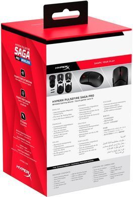 HyperX Мишь Pulsefire SAGA PRO, RGB, USB-A/WL/BT, черный A2PB2AA фото