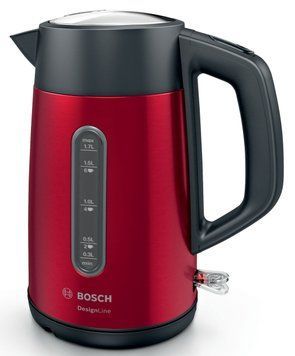 Bosch Электрочайник 1.7л, металл, красный TWK4P434 фото