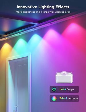 Govee Гірлянда Smart LED H705A Permanent Outdoor Lights, RGBIC, IP67, 30м, кабель прозорий H705A3D1 фото