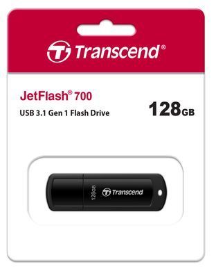 Transcend Накопичувач 128GB USB 3.1 Type-A JetFlash 700 Black TS128GJF700 фото
